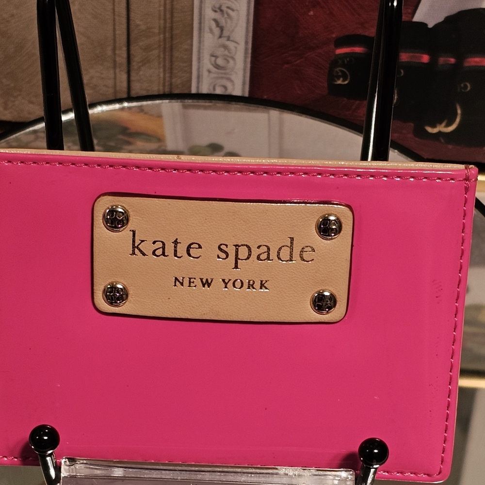 Kate Spade Pink Snapdragon & Cream Card Holder/Wallet